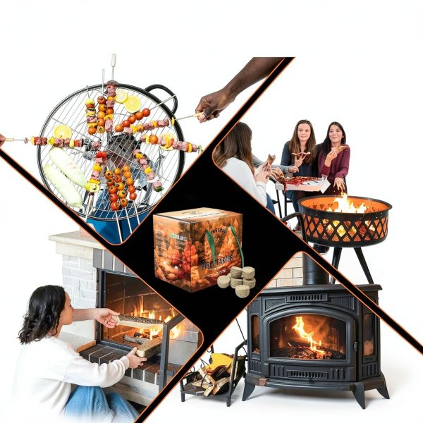 T1RTRVT Fire Starters Natural Wax Camping Outdoor Fireplace-4