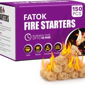 FATOK Fire Starter Natural Pine Wood Tumbleweed Grill-0