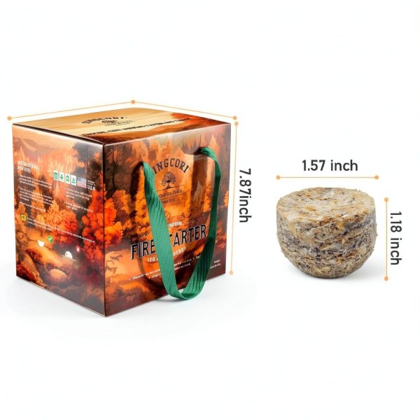 T1RTRVT Fire Starters Natural Wax Camping Outdoor Fireplace-2