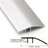 Gaahing Floor Transition Strip Aluminum Matte Silver 0.9m x 4.3cm-1