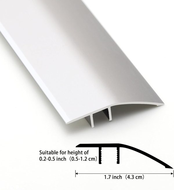 Gaahing Floor Transition Strip Aluminum Matte Silver 0.9m x 4.3cm-1