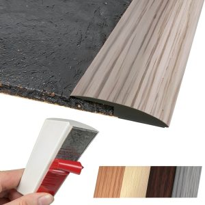 Maxiroc Floor Transition Strip Self Adhesive Threshold 40in Gray-0