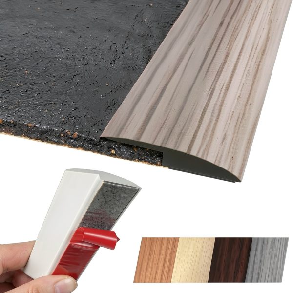 Maxiroc Floor Transition Strip Self Adhesive Threshold 40in Gray-0