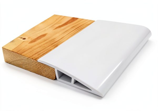 Threshold Ramp 80in White PVC by Maxiroc for Wheelchair Access-0